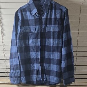 Altered Flannel George Blue Plaid Casual Button-Down Shirt
